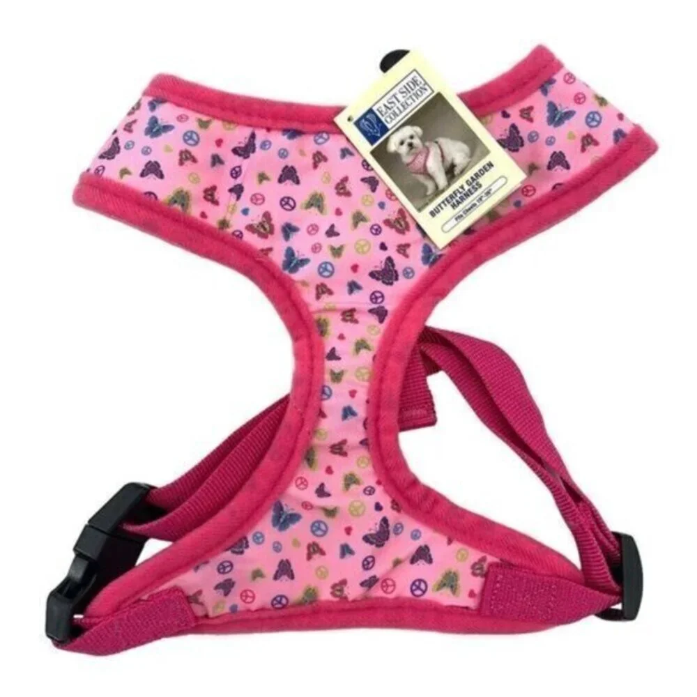 Dog Harness Butterfly Garden Print East Side Collection Pet Collar Size Large